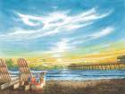 Sunset by the Pier Art Print