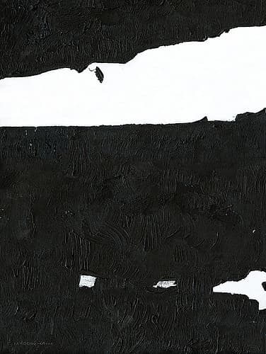 Black And White Abstract 4 Art Print by Kamdon Kreations