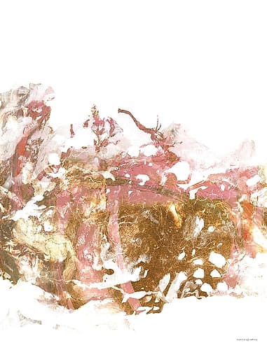 Gilded Swan Abstract Art Print