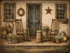 Grandmas Porch Art Print