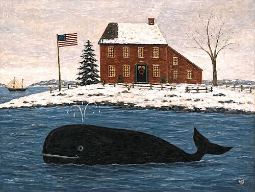 Whale of a Christmas Art Print