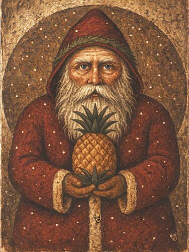 Hospitality Santa Art Print