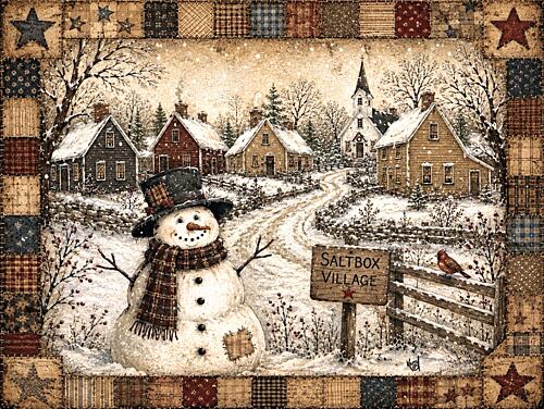 The Hobo Snowman Art Print