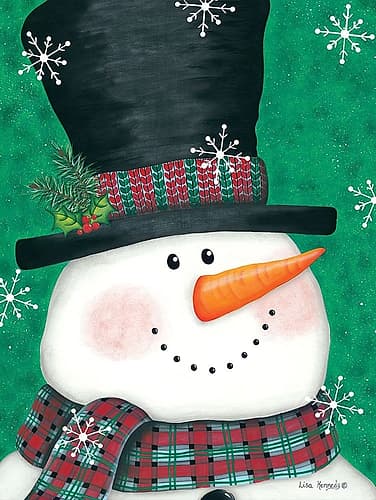Portrait Snowman Art Print