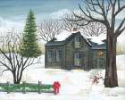 Winters Warmth at Home Art Print