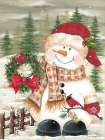 Snowmans Wreath Art Print
