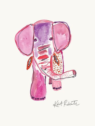 Edith the Elephant Art Print
