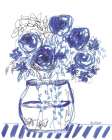 Blue Blooms II Art Print