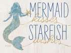 Mermaid Kisses Starfish Wishes Art Print