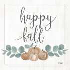 Eucalyptus Pumpkins Happy Fall Art Print