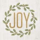 Gold Joy Wreath Art Print