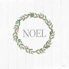 Noel Wreath Minimalist Print