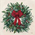 Eucalyptus Christmas Wreath Art Print