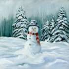 Frist Snowman of Winter Art Print