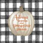Autumn Leaves and Pumpkins Please Art Print