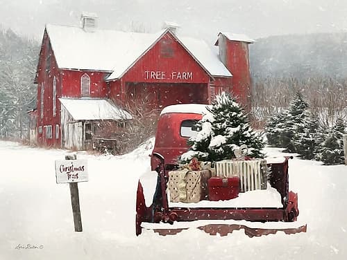 Tree Farm Christmas Art Print