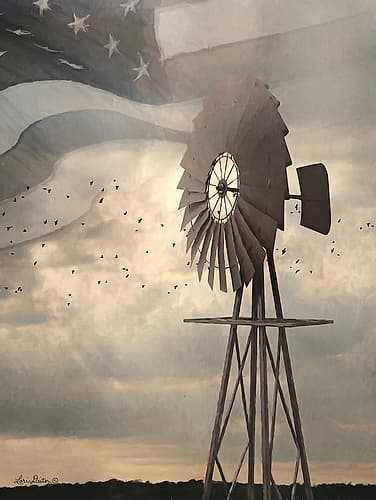 Land That I Love Windmill I Art Print