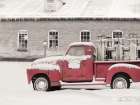 Old Sled Works Red Truck Art Print