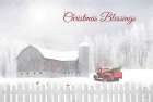 Christmas Blessings with Truck Art Print