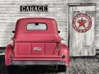 Red Truck with Texaco Sign Art Print