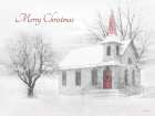 Snowy Chapel II Art Print