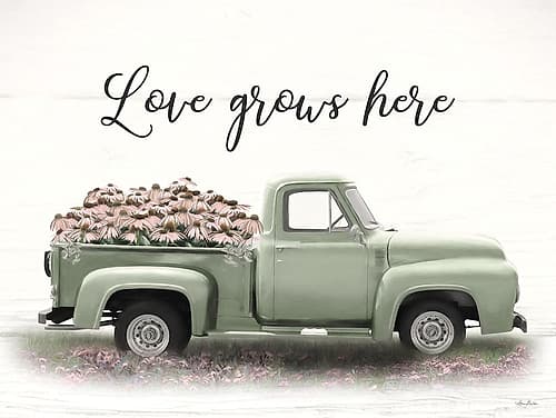 Sage Blush Truck Art Print