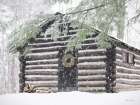Rustic Cabin Christmas Art Print