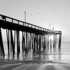 Sunrise at the Pier I Art Print