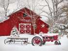 Cozy Country Christmas Art Print