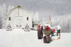 Snowy Country Christmas Wishes Art Print