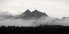 Painted Misty Mountains Art Print
