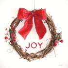 Joy Vine Wreath Art Print