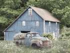 The Old Blue Barn Art Print
