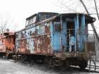Rustic Train Cars Art Print