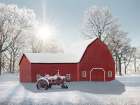 Old Fashioned Christmas Landscape Print