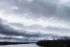 Clouds on the River Art Print