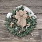 Country Christmas Wreath Art Print