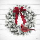 Cardinal Wreath Art Print