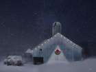 Starry Night in December Art Print