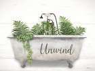 Unwind Bathtub Botanical Print