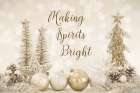 Golden Making Spirits Bright Art Print