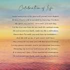 Celebration of Life Sunset Minimalist Print