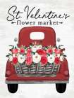 St. Valentines Flower Market Art Print