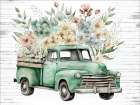 Vintage Flower Truck III Art Print
