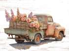 Vintage Flower Truck V Art Print