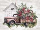 Posie Filled Vintage Truck Art Print
