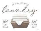 Self Serve Laundry Minimalist Print