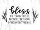 Bless the Food Before Us Minimalist Print