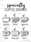 Specialty Coffee Drinks Art Print