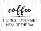 Coffee - Most Important Meal Minimalist Print